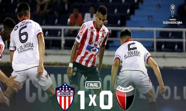 Colón estuvo cerca de traerse un empate de Barranquilla: gano Junior 1 a 0 el partido de ida
