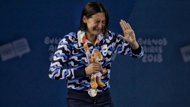 El llanto de Delfina Pignatiello tras ganar la medalla de plata