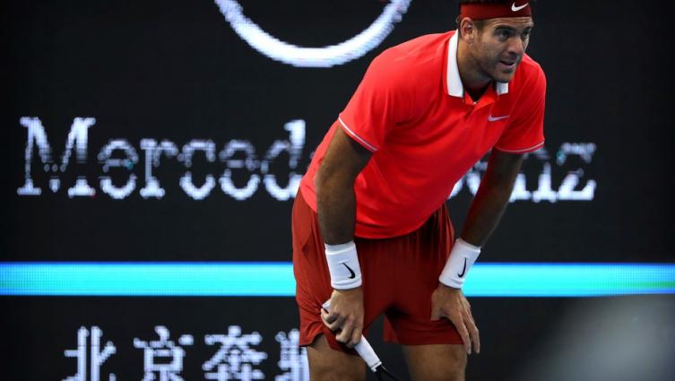 Del Potro lucha contra su estado gripal antes del debut en Shanghai