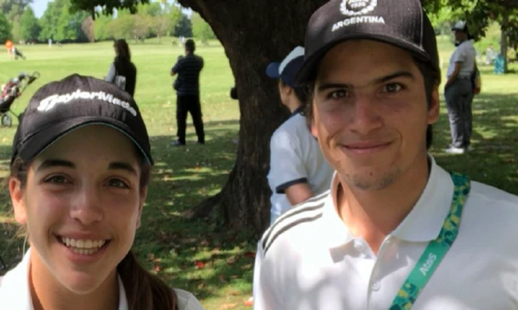Ela Anacona y Mateo Fernández de Oliveira se subieron al podio en la prueba mixta de golf