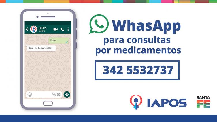 Iapos habilitó un WhatsApp para consultas por medicamentos