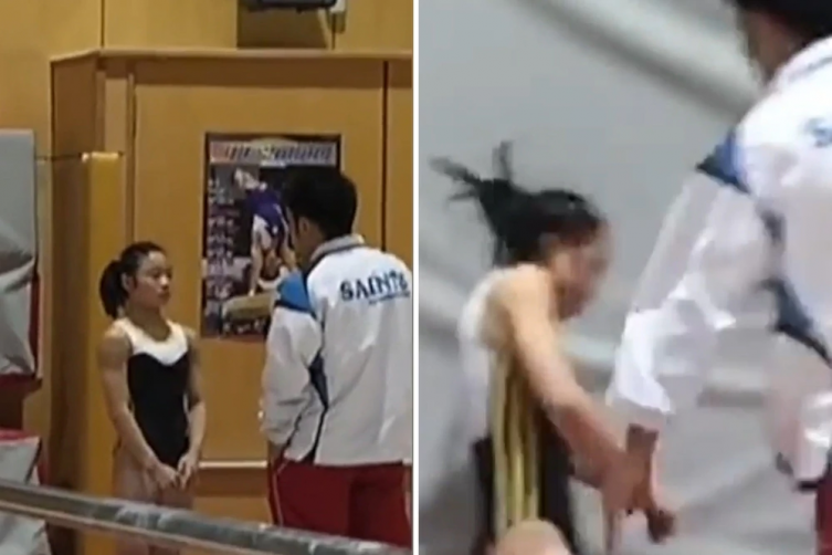 Indignación por un entrenador de gimnasia rítmica de Japón que golpea a su alumna