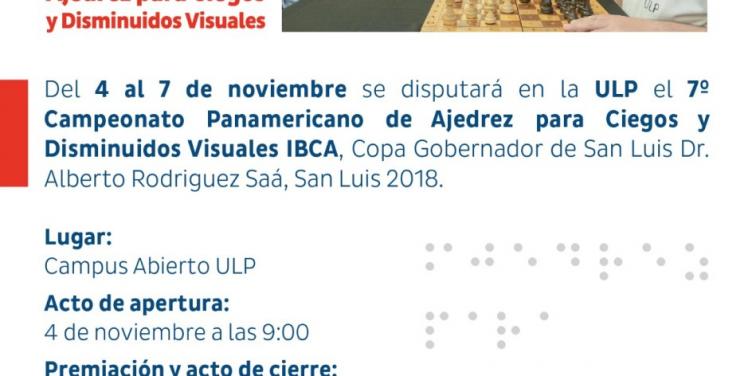 Se viene el campeonato panamericano de ajedrez para ciegos