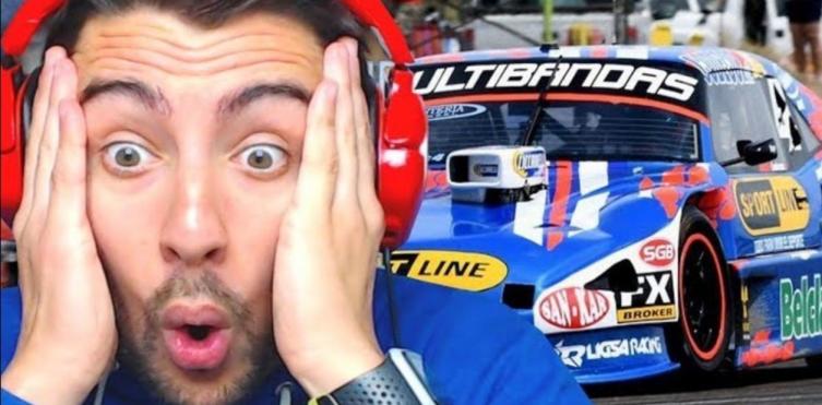 La increíble reacción de un youtuber español al ver por primera vez el Turismo Carretera