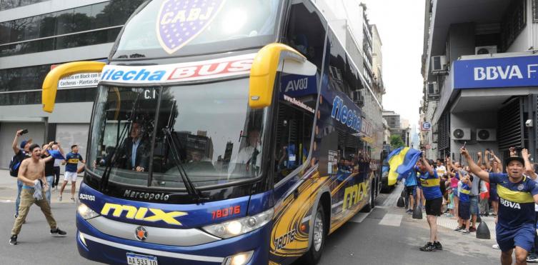 El chofer del micro de Boca: 