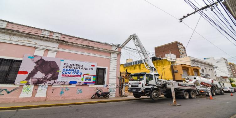 Construcción del anexo de la Escuela Mantovani 