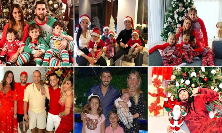 Los festejos de Navidad de Navidad de las estrellas de los grandes equipos de Europa