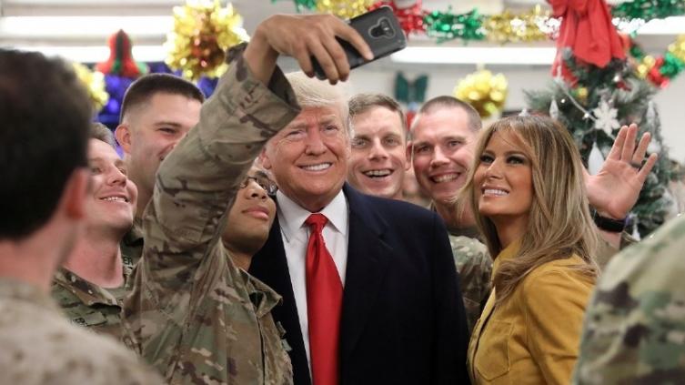 La mentira de Donald Trump frente a toda la tropa estadounidense en Irak