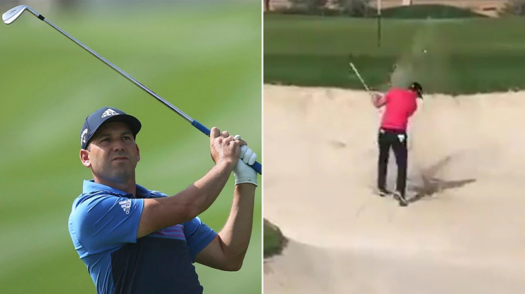 El minuto de furia del golfista Sergio García