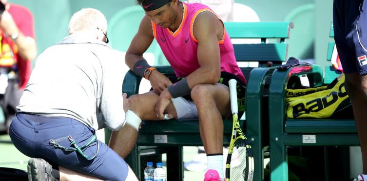 Rafael Nadal se bajó de Indian Wells por una lesión y Roger Federer avanza a la final