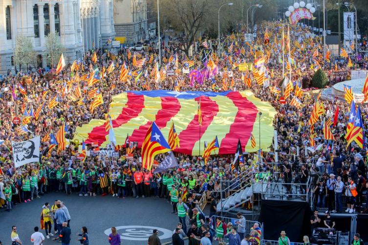 El separatismo catalán marchó este sábado a la conquista de Madrid