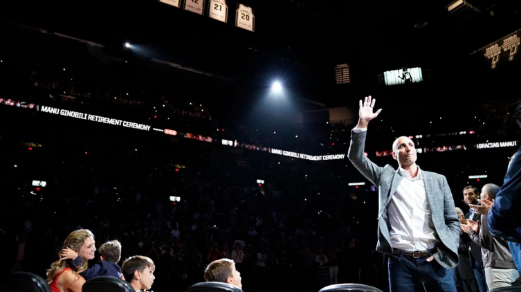 Así fue la ceremonia del retiro de la camiseta N°20 de Manu Ginóbili en San Antonio Spurs
