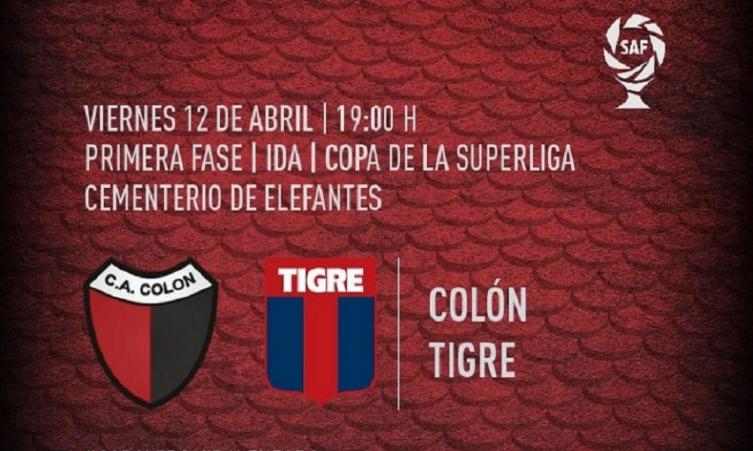 Colón va por la revancha para lograr un buen torneo ante Tigre en la Copa de la Superliga
