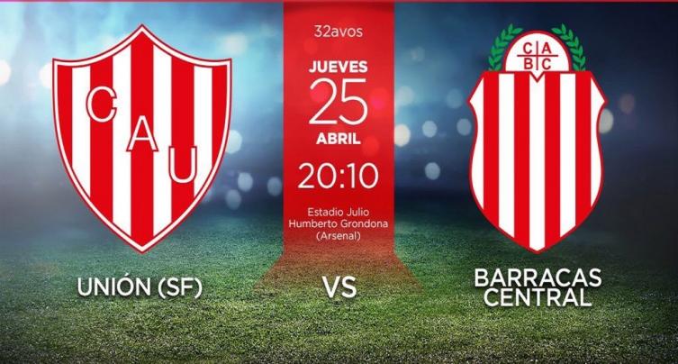 Unión enfrenta a Barracas Central con la ilusión de avanzar en la Copa Argentina