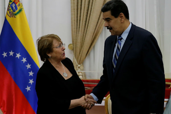 Bachelet culminó su visita a Venezuela tras reunirse con Maduro y con Guaidó
