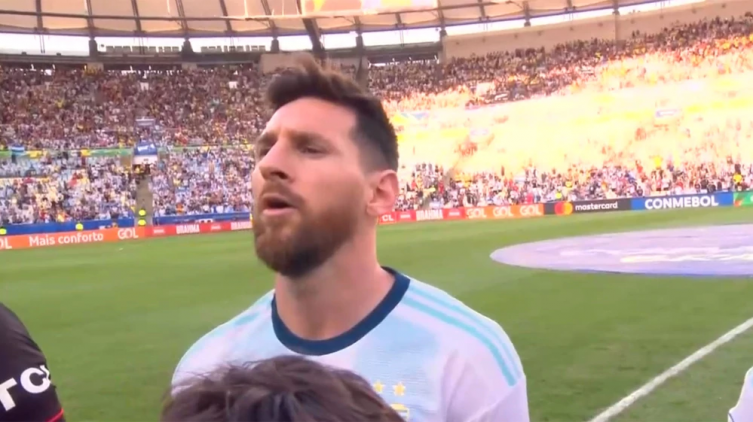Lionel Messi explicó por qué cantó el himno ante Venezuela