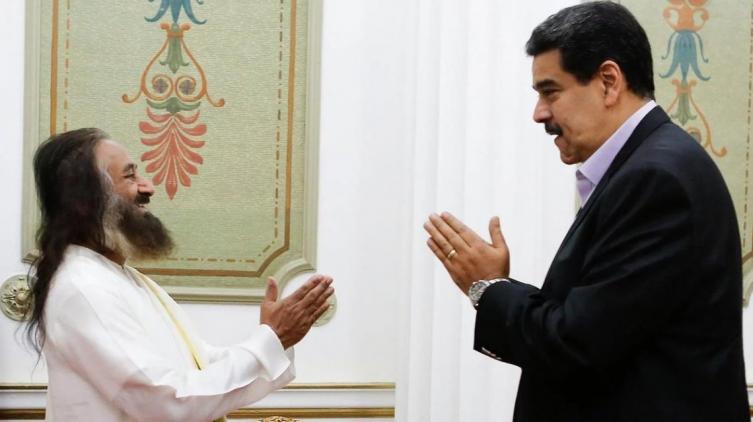 Venezuela: Nicolás Maduro se reunió con Ravi Shankar