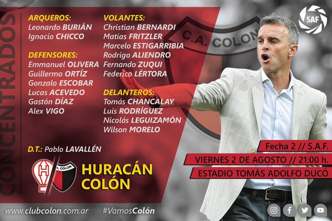 Lavallén dio la lista para visitar a Huracán