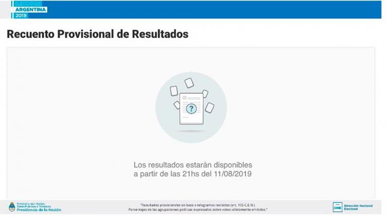 PASO 2019: a pesar de las promesas oficiales, se demora la difusión del escrutinio provisorio