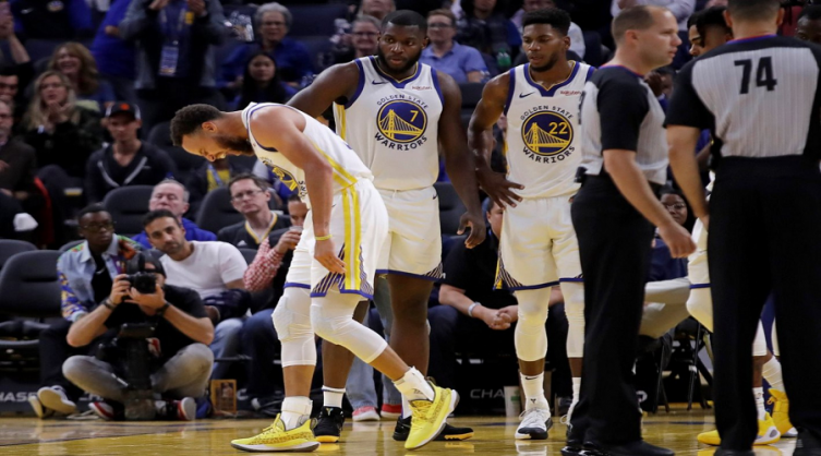 Así se fracturó Stephen Curry su mano izquierda