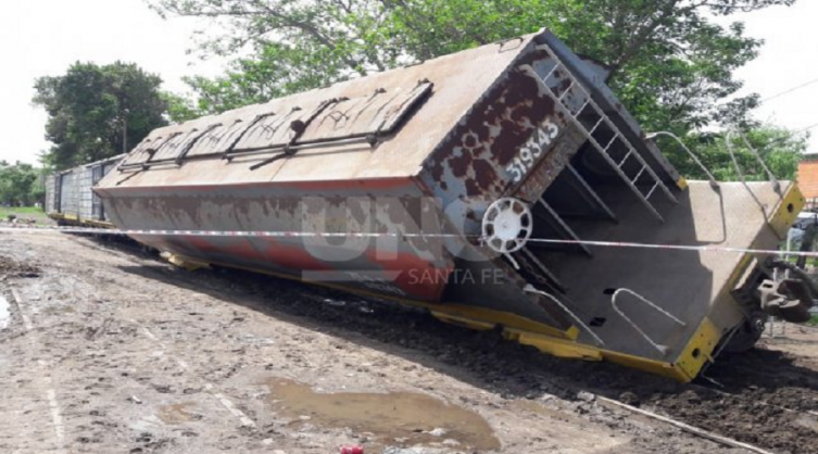 Nuevamente descarriló el tren en la ciudad
