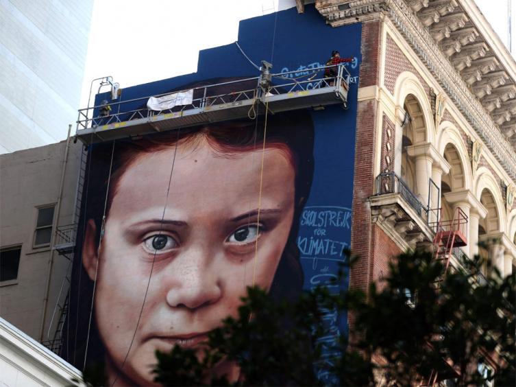 Niño de Cobre llegó al New York Times por su mural de Greta Thunberg