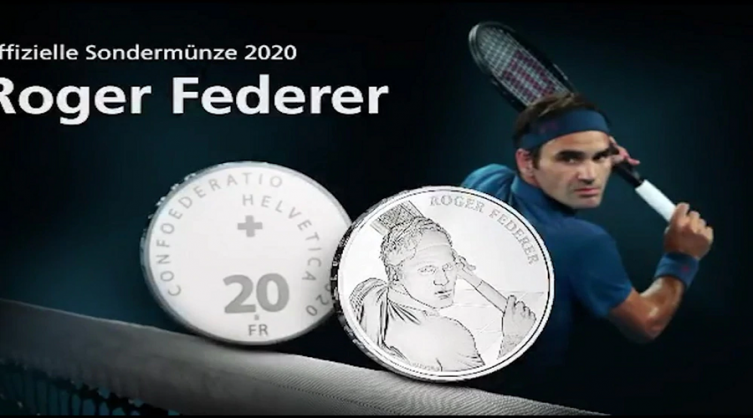 Federer será la primera persona viva en tener una moneda estampada con su figura