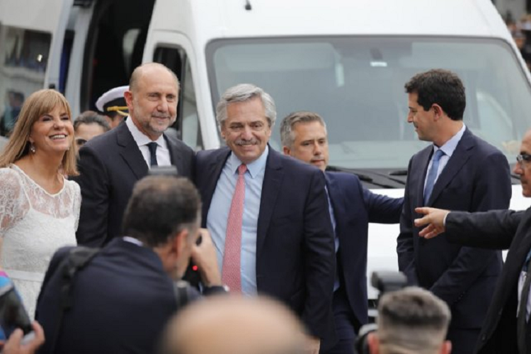 El presidente de la Nación Alberto Fernández estuvo en Santa Fe 