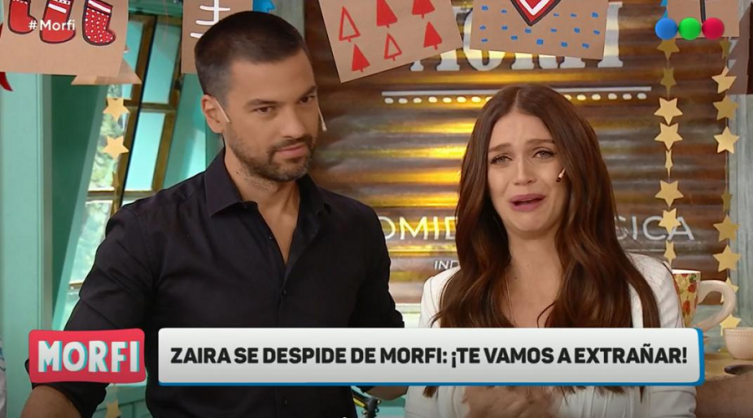 Zaira se despidió de Morfi, todos a la mesa