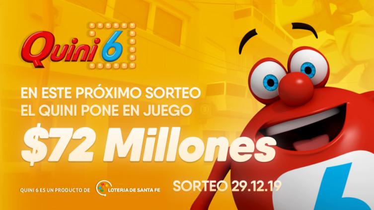 El Quini 6 pondrá en juego $72 millones
