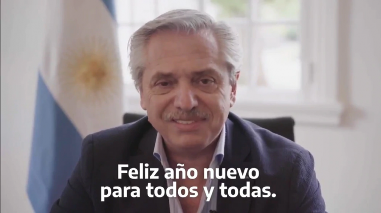En su mensaje por el fin de año, Alberto Fernández pidió “construir la Argentina que soñamos”