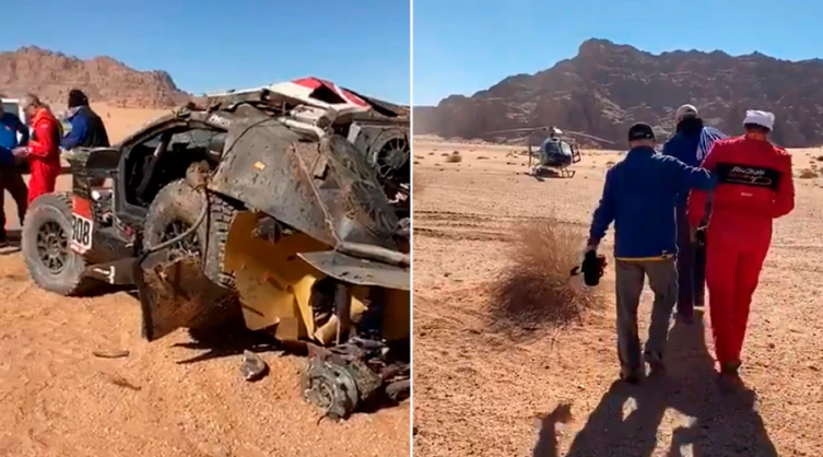 Terrible accidente y abandono en el Dakar 2020