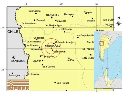 Potente sismo en Mendoza: 4,8º en la escala de Richter