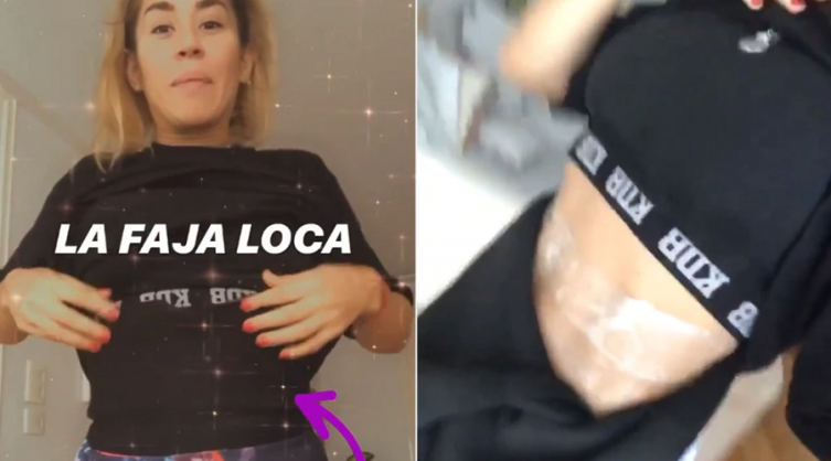 Jimena Barón entrenó con faja y film en el abdomen y generó polémica: los riesgos