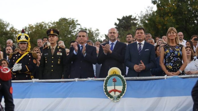 Perotti participó del acto en conmemoración al Combate de San Lorenzo