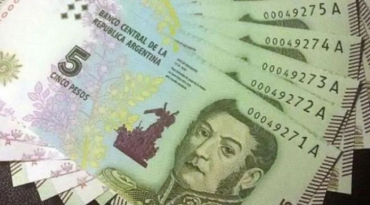 Llega el final de los billetes de 5 pesos: queda una semana para usarlos
