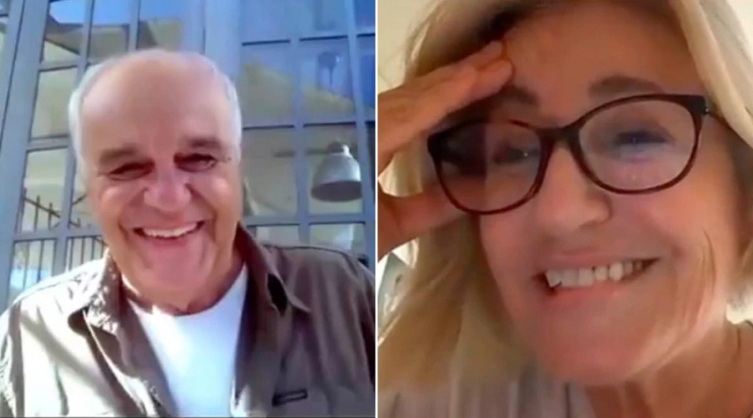 El reencuentro virtual de Roxy y Panigazzi de Gasoleros, en medio de la cuarentena