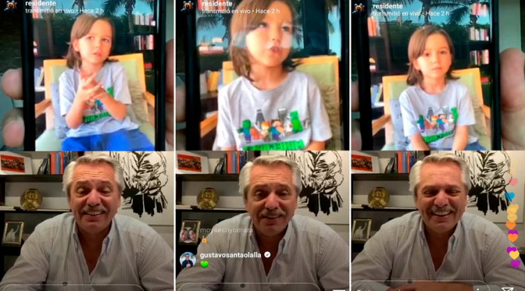 Alberto Fernández respondió las preguntas que le hizo el hijo de Fandiño y René Pérez