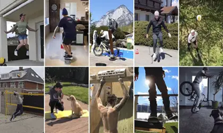 10 impactantes videos de deportistas que entrenan en sus casas de una manera diferente