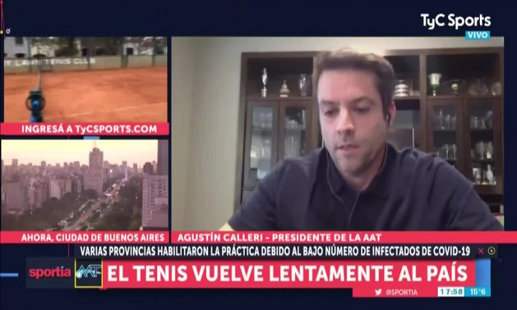 Agustín Calleri “El nivel de contagio en el tenis es mínimo”