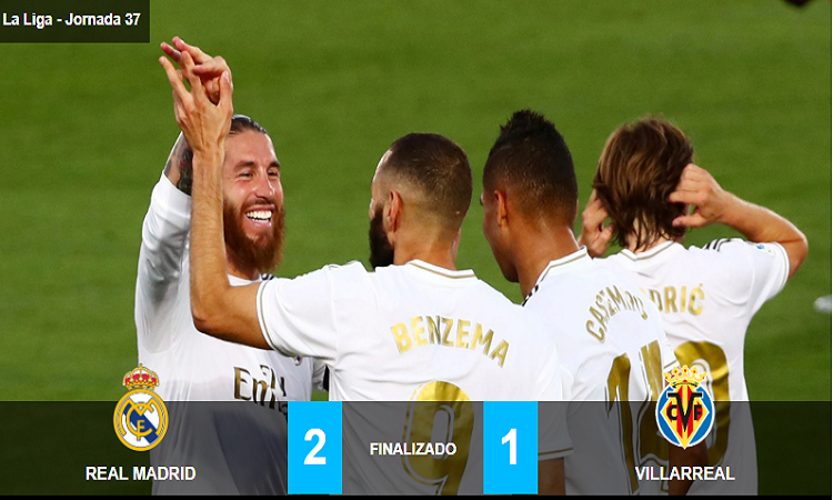 El Real Madrid derrotó al Villarreal y se coronó campeón de la Liga de España