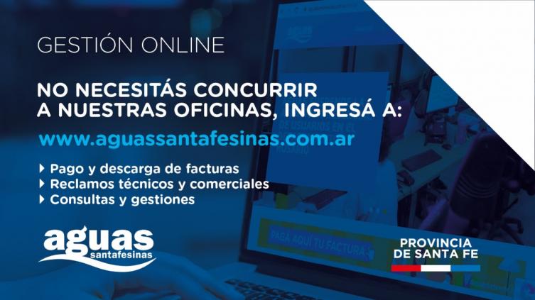 Aguas Santafesinas suspende la atención presencial de usuarios 