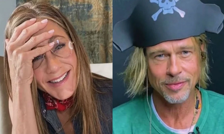 Brad Pitt y Jennifer Aniston coquetearon en la red y todo explotó