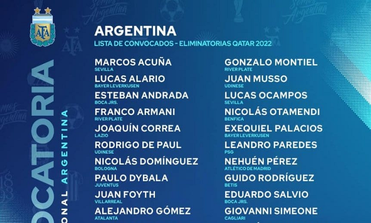 Con los del fútbol local y sin Pavón, Scaloni dio la lista de la Selección