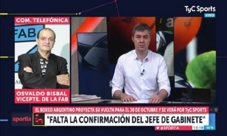 Osvaldo Bisbal, sobre la vuelta del boxeo en Argentina: “Si hace falta, volvemos al aire libre”
