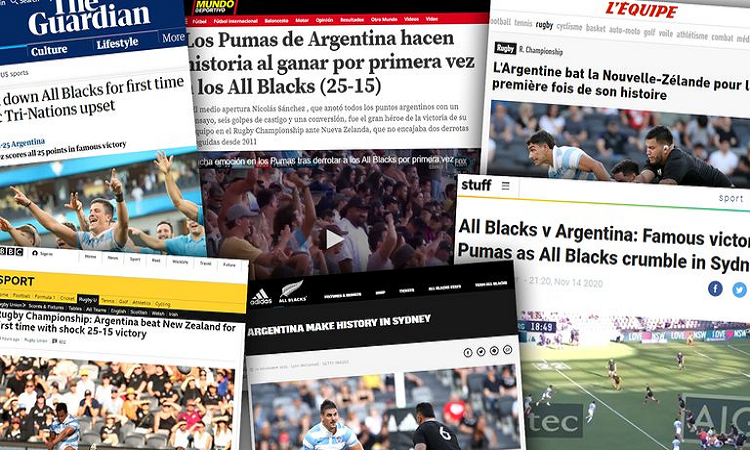 La prensa mundial refleja el histórico triunfo de Los Pumas
