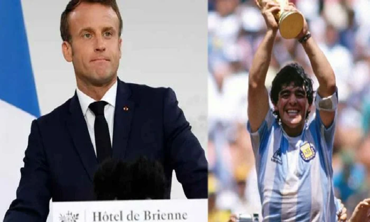 El presidente de Francia le escribió una conmovedora carta a Maradona: “Diego se queda”