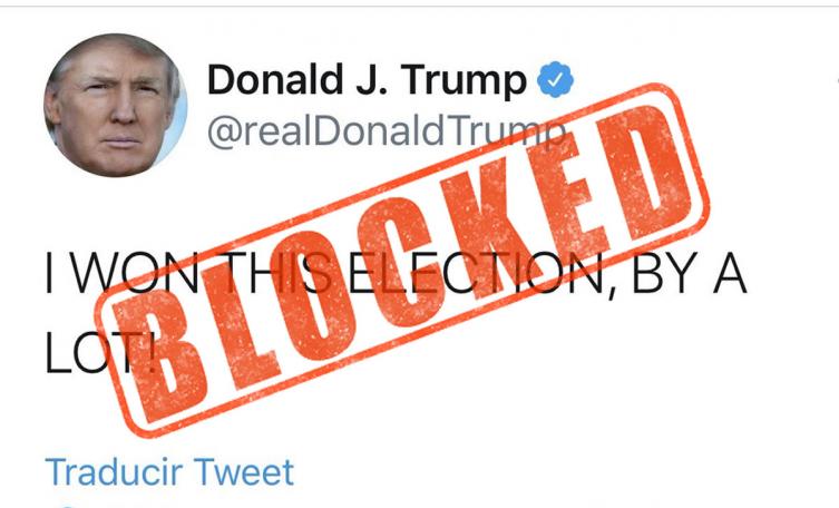Twitter bloqueó posteos de Donald Trump y lanzó un ultimátum