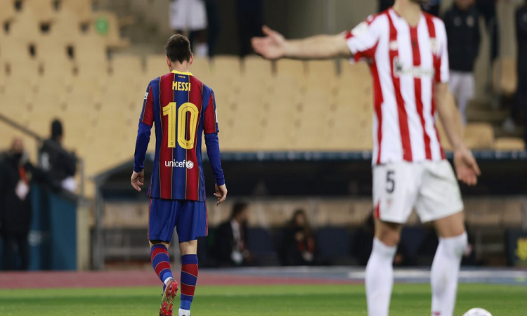 Barcelona perdió la Supercopa y Messi fue expulsado