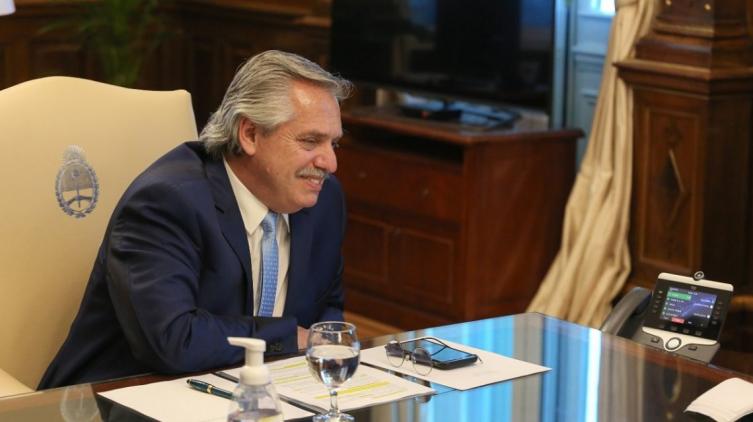 Alberto Fernández expone en el Foro de Davos